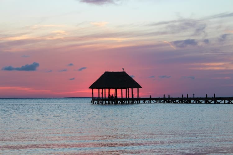 Panorámica del mar desde Isla Holbox