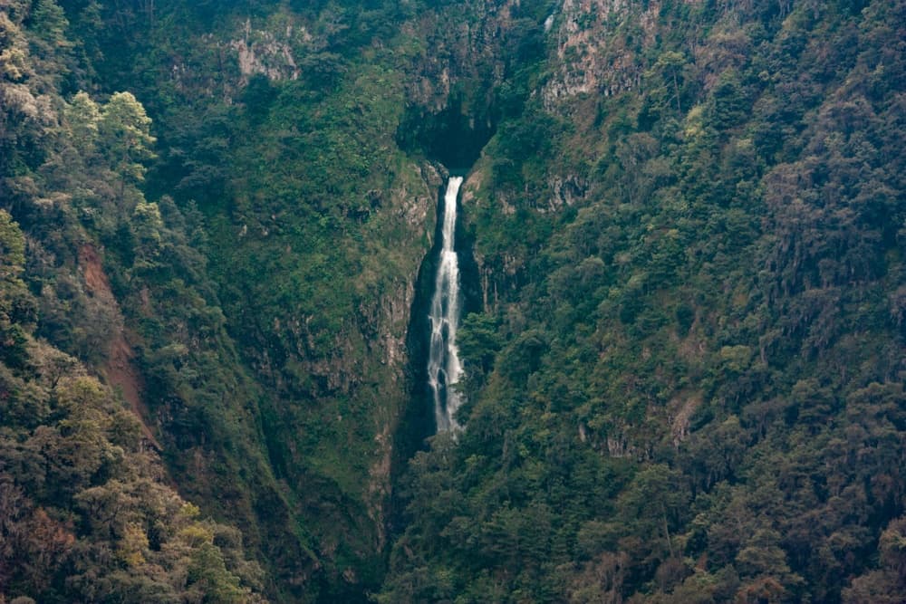 Park with waterfall in Puebla