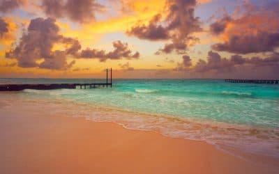 Sunset at Caracol Beach