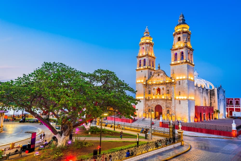Beautiful city of Campeche in Mexico