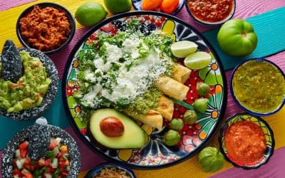 Mexican enchiladas and their ingredients