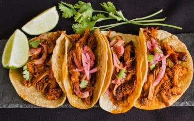 Auténticos tacos de cochinita pibil