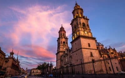 The Cathedral of Morelia, Michoacán