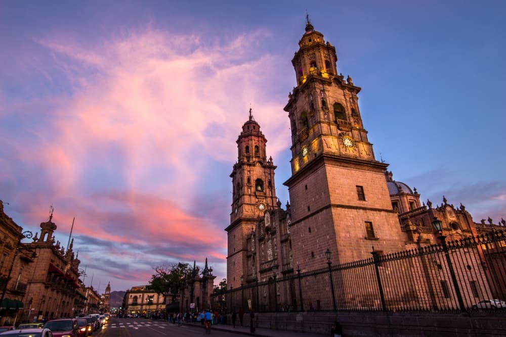 The Cathedral of Morelia, Michoacán