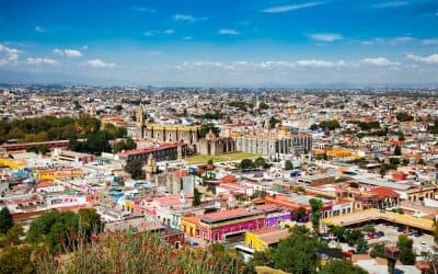 Bird's eye view of Cholula