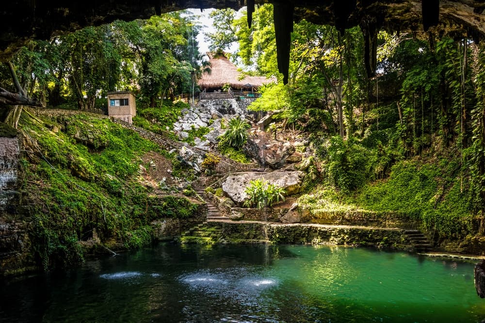 panoramic view of cenote Zací
