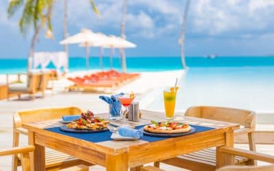 Beachfront restaurant in Cancun