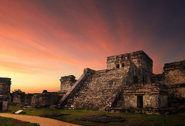 Atardecer Tulum Ruinas