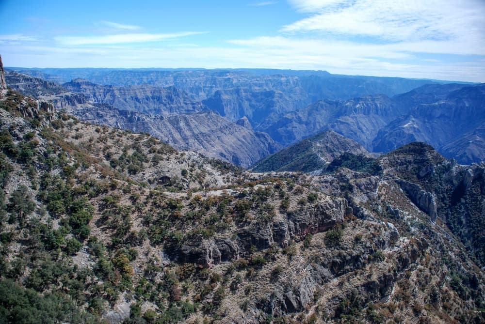 Panoramic view of Barrancas del Cobre (Copper Canyon)