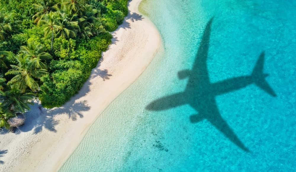 Avión hacia el aeropuerto de Cancún