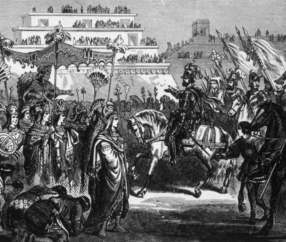 Painting of the conquest of Mexico