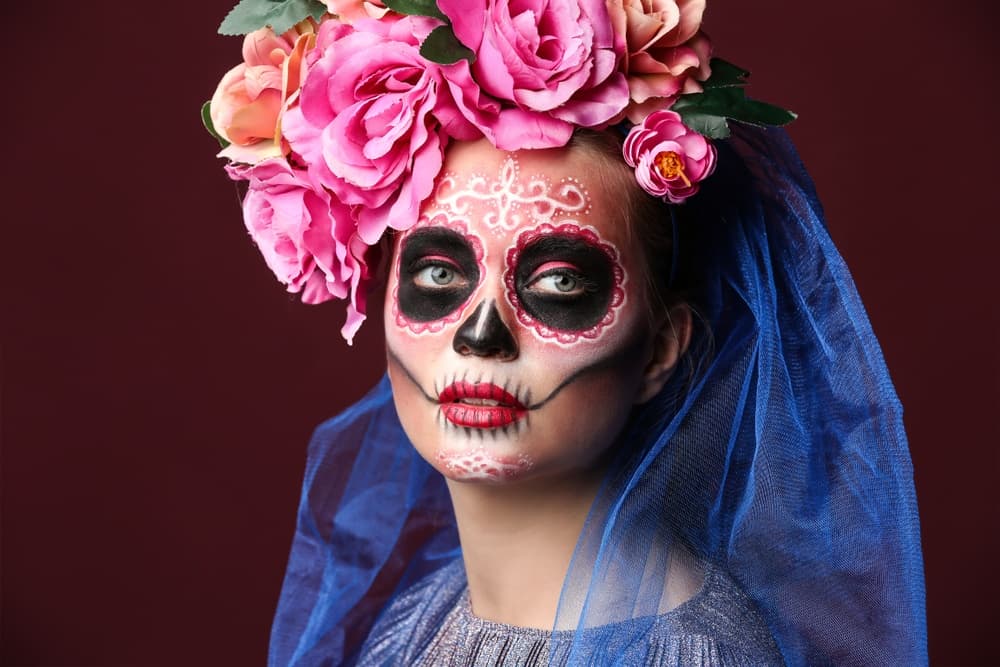 Mexican skull painting