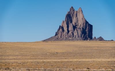Mexican desert with mountains